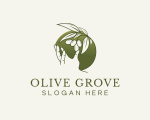 Olive Plant Hand logo