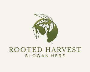 Olive Plant Hand logo design