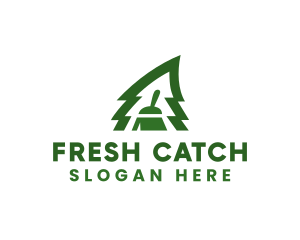 Fresh Pine Tree Clean logo design