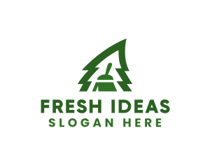 Fresh Pine Tree Clean logo design