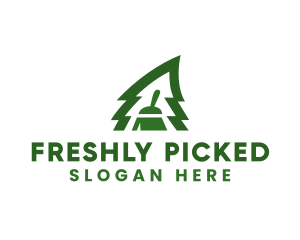 Fresh Pine Tree Clean logo design