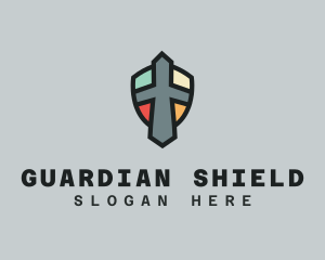 Colorful Shield Letter T logo