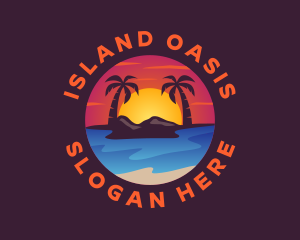 Summer Island Beach logo design