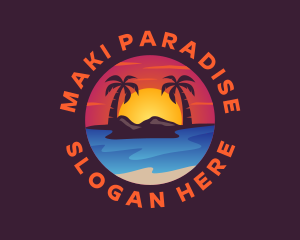 Summer Island Beach logo design