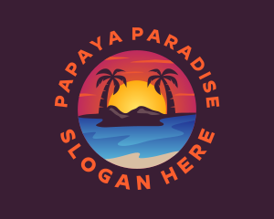 Summer Island Beach logo design