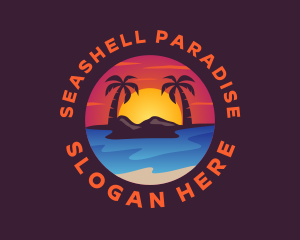 Summer Island Beach logo design