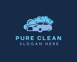 Car Cleaning Bubbles logo design