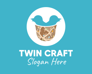 Twin Baby Nursery logo design