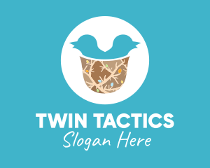 Twin Baby Nursery logo design