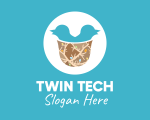 Twin Baby Nursery logo design