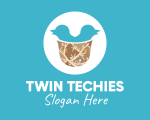 Twin Baby Nursery logo design