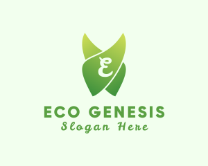 Natural Gardening Eco Leaf  logo design