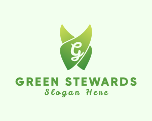 Natural Gardening Eco Leaf  logo design