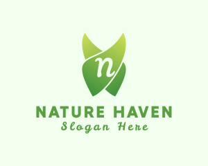 Natural Gardening Eco Leaf  logo design