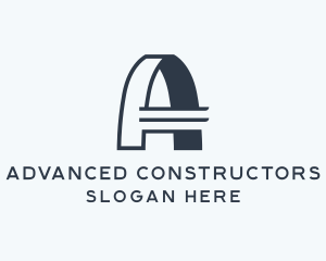 Industrial Construction Letter A logo design