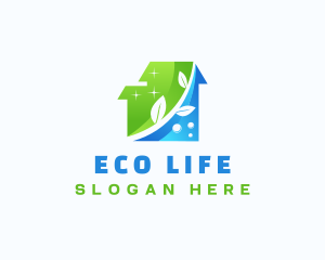 Eco Housekeeping Clean logo design