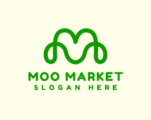 Marketing Monoline Letter M logo design