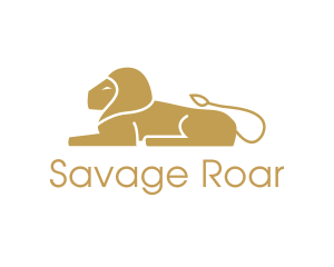 Lion Sculpture Decoration  logo design