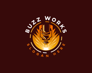 Laser Industrial Drill logo design