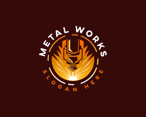 Laser Industrial Drill logo design