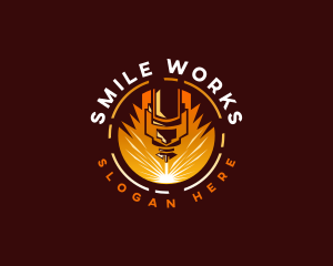 Laser Industrial Drill logo design