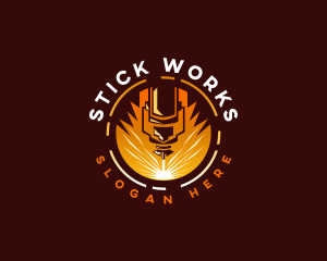 Laser Industrial Drill logo design