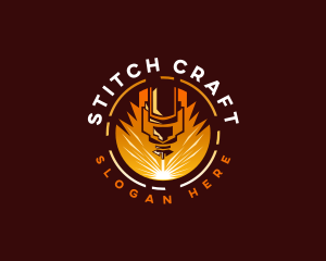 Laser Industrial Drill logo design