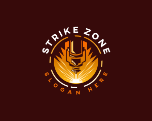 Laser Industrial Drill logo design