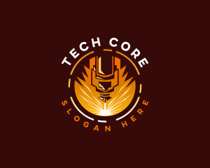 Laser Industrial Drill logo design