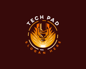 Laser Industrial Drill logo design