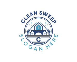 Pressure Washer Cleaning Sanitation logo design