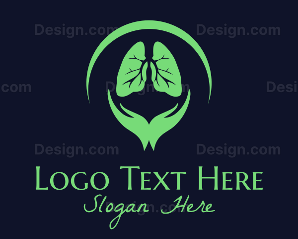 Green Hand Lungs Logo