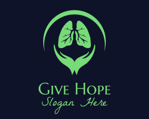 Green Hand Lungs logo design