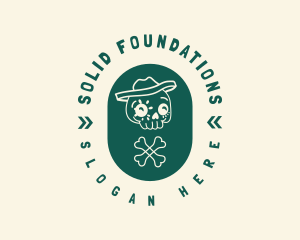 Fun Skull Badge logo