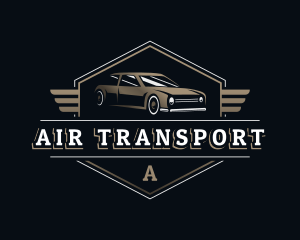 Retro Car Wings logo design