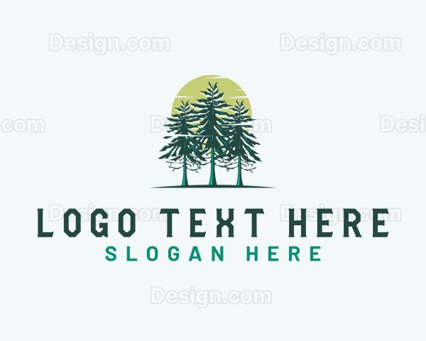 Pine Tree Forest Outdoor Logo