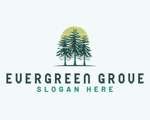 Pine Tree Forest Outdoor logo design