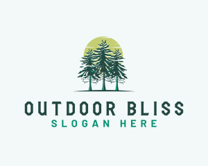 Pine Tree Forest Outdoor logo design