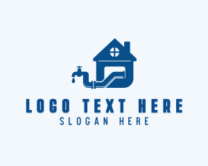 House - Faucet House Plumbing logo design