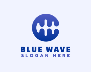 Blue Wavelength Tech logo design