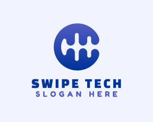 Blue Wavelength Tech logo design