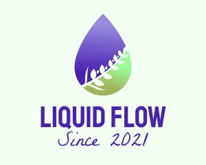 Gradient Plant Oil logo design