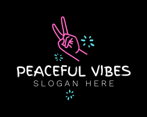 Peace Hand Vlogger logo design