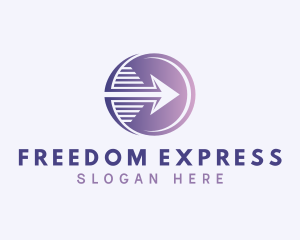 Express Courier Arrow logo design