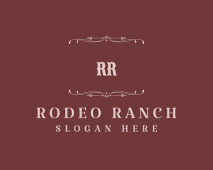 Retro Western Cattle Ranch logo design