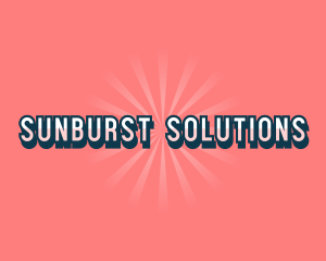 Retro Sunburst Entertainment logo design