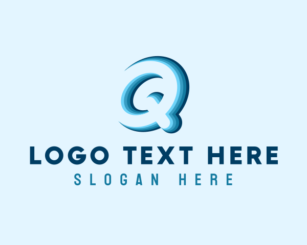 Slanted logo example 2