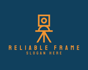 Geometric Camera Tripod logo design