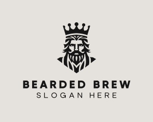 King Crown Beard logo design