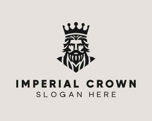 King Crown Beard logo design